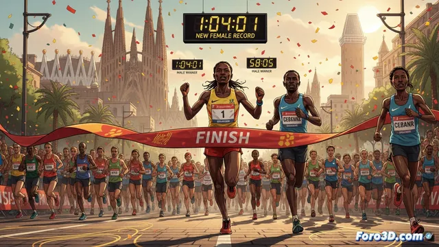 Récord femenino y récord de participación en la Mitja Marató de Barcelona