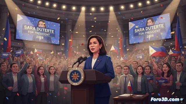 Sara Duterte anuncia candidatura presidencial para 2028