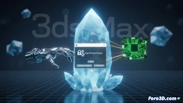 Script Align2FrozenObject para 3ds Max: Alinear con objetos congelados