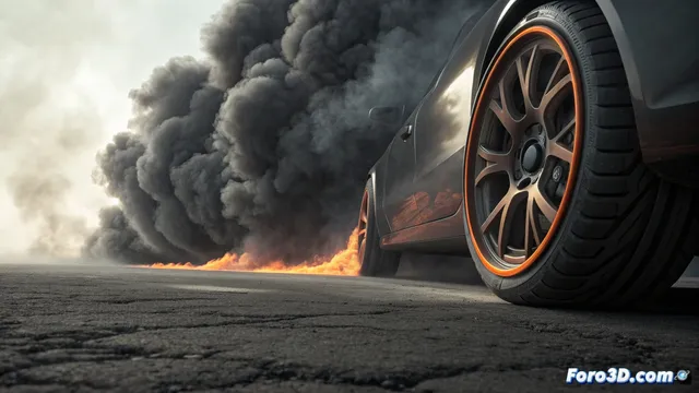 Simular el humo de una rueda quemándose en Blender
