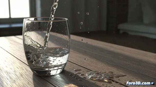 Cómo simular que el agua en un vaso se inclina en 3ds Max