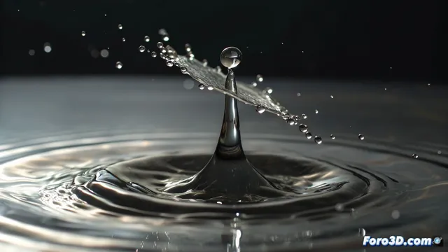 Simular salpicaduras de agua en blender con partículas y mantaflow