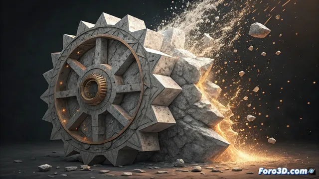 Simular que un objeto se deshace y se reconstruye en houdini