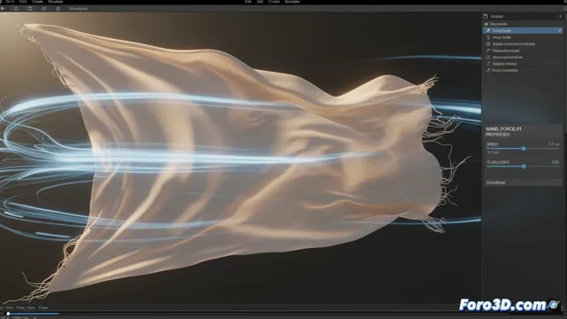 Cómo simular ráfagas de viento en Cinema 4D