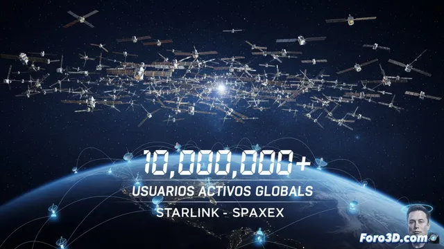 Starlink supera los 10 millones de usuarios, según Musk