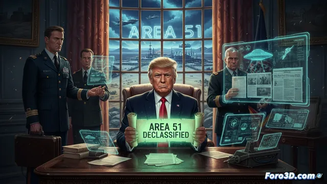 Trump ordena desclasificar registros del Área 51