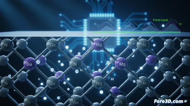 Un estudio simula cómo el hidrógeno activa el nitruro de galio tipo p