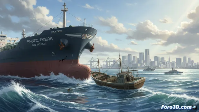 Un petrolero químico choca con una embarcación pesquera cerca de Kobe