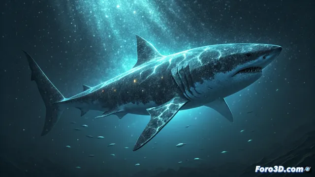 El tiburón cometa: el gigante que brilla en el abismo