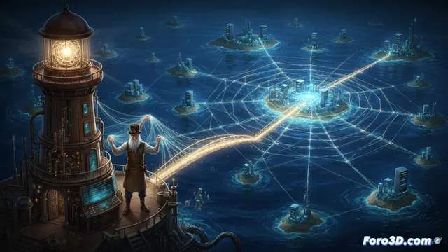 Una sinopsis de animación 3d imagina el origen de la web