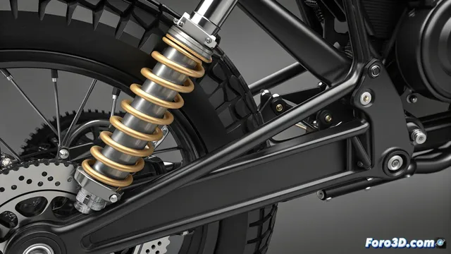 Cómo conectar un amortiguador dinámico al chasis de una moto en Blender