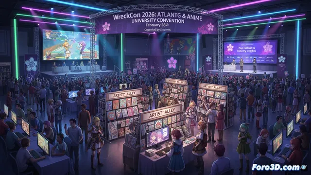 WreckCon 2026: Convención universitaria de juegos y anime en Atlanta