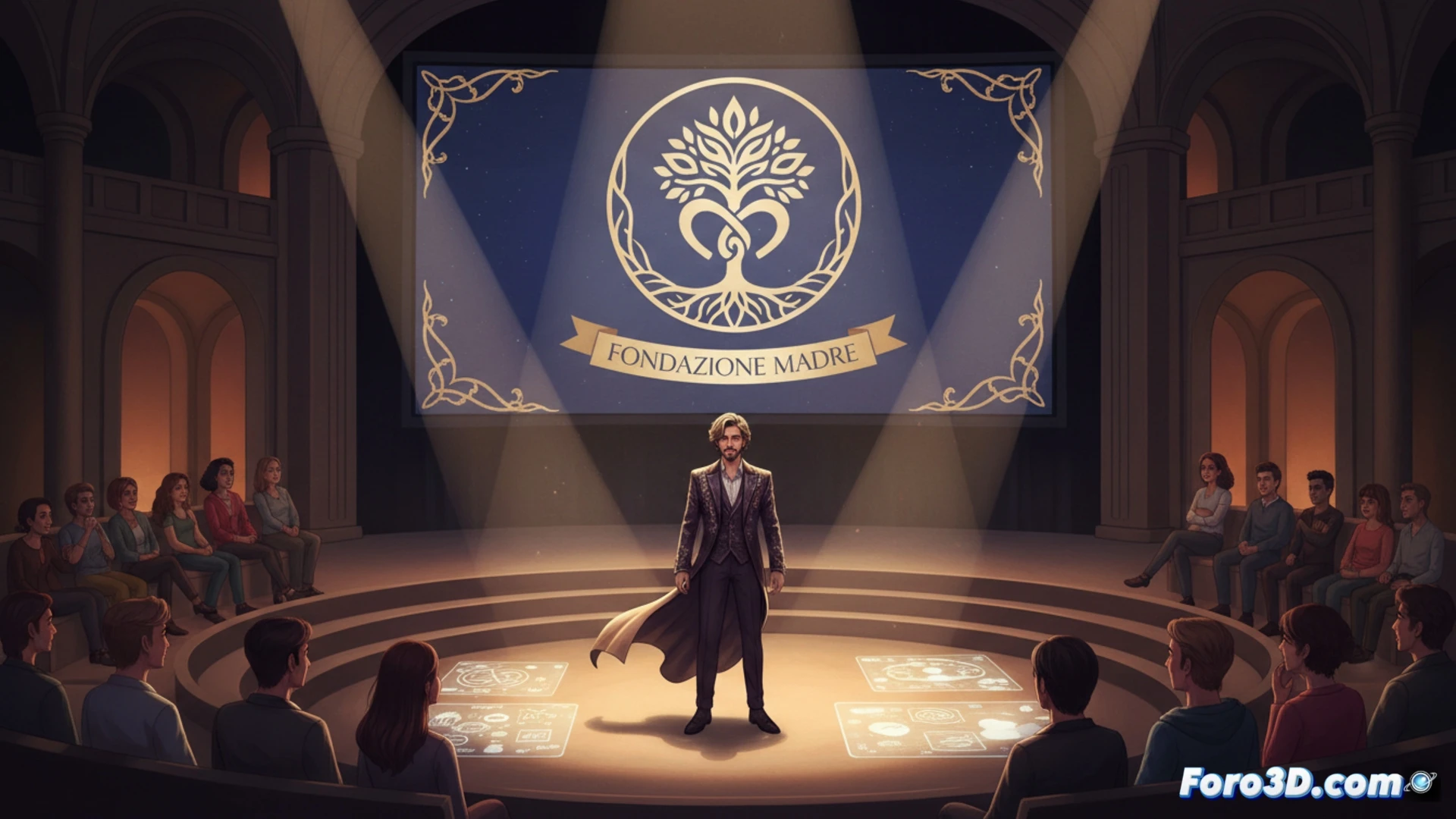 Achille Lauro presenta la Fondazione Madre, un espacio de apoyo y programas educativos para jóvenes en situación de fragilidad emocional y social.