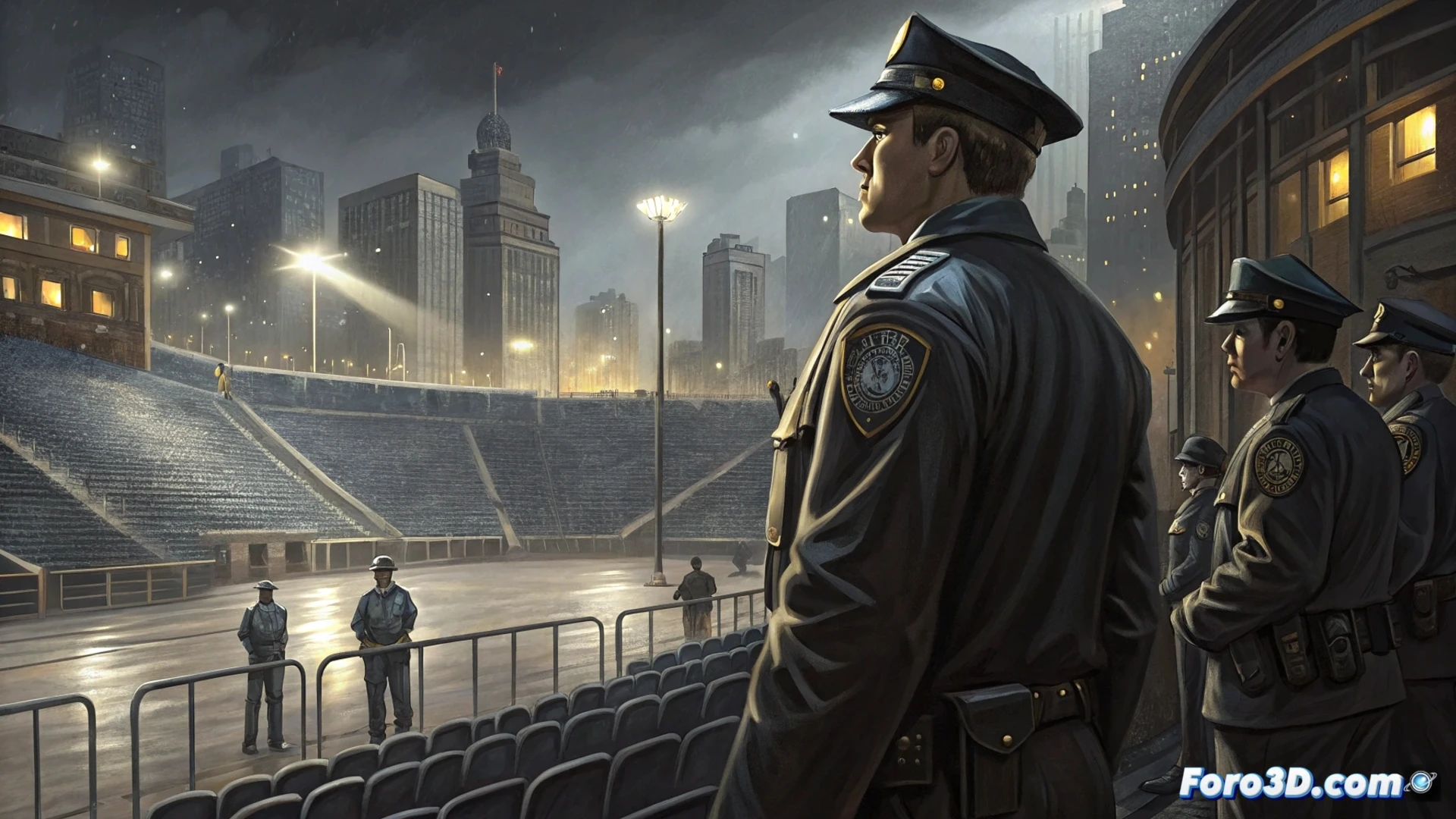 Un joven detenido observa material explosivo y propaganda, con carteles del concierto de Taylor Swift en Viena de fondo, ilustrando la amenaza frustrada.