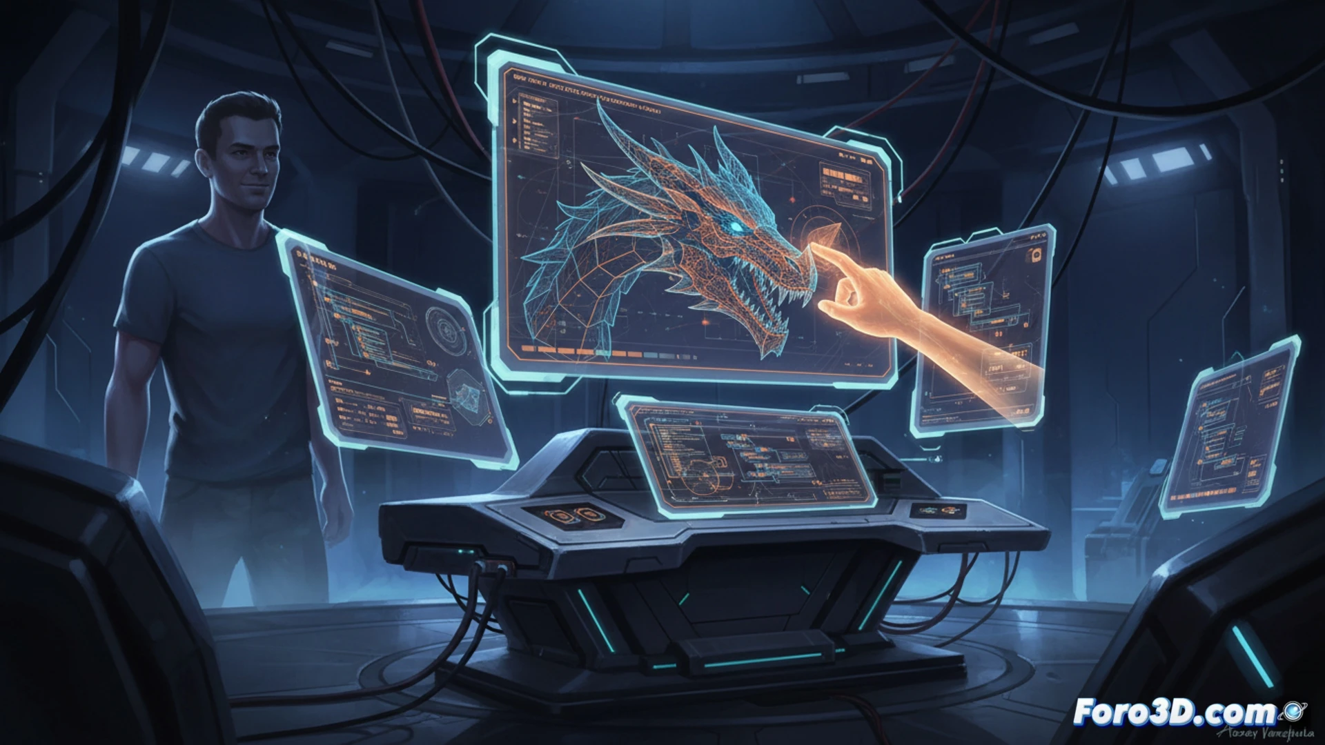 Vista 3D de Houdini con malla geométrica compleja siendo esculpida por herramientas de Modeler 2.6, destacando flujo de trabajo procedural.