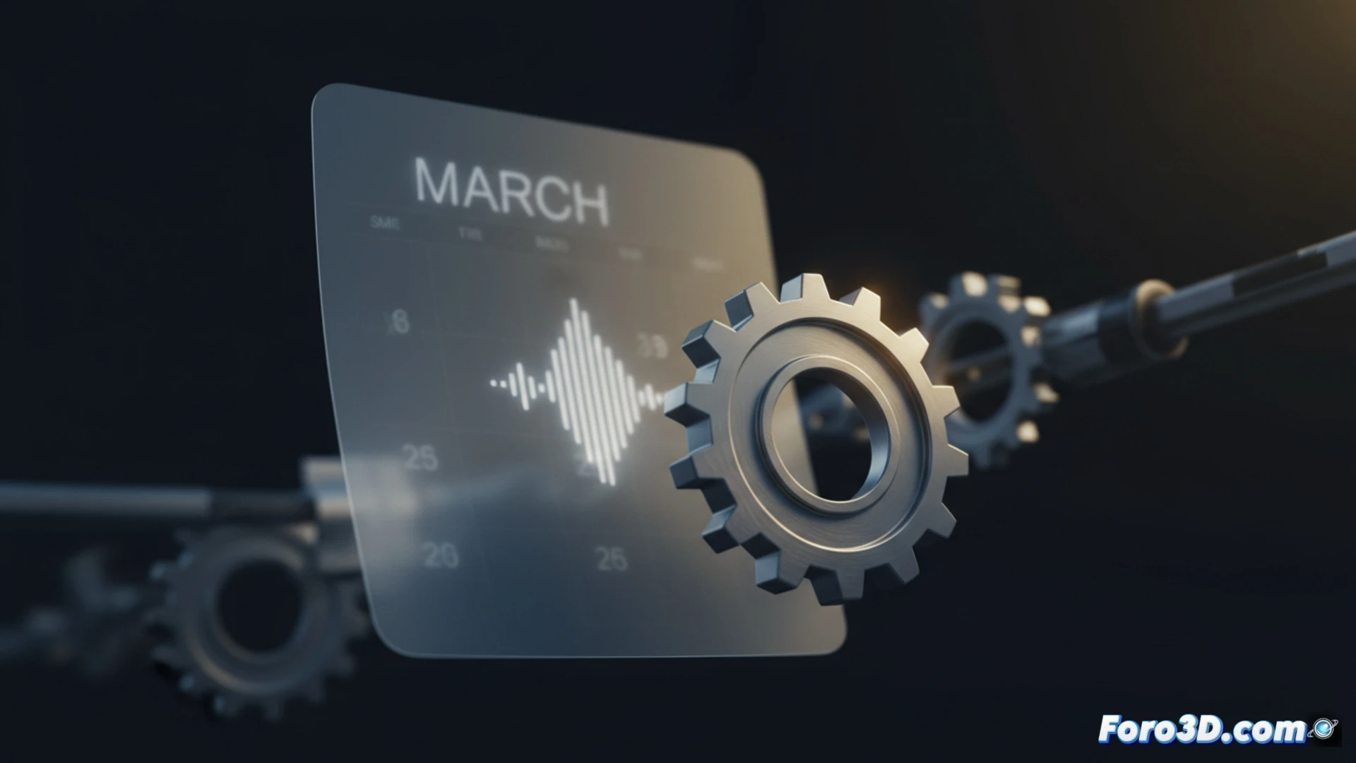 Ilustración conceptual de un micrófono de Apple con circuitos neuronales y símbolos de inteligencia artificial brillando a su alrededor, representando la esperada evolución de Siri.