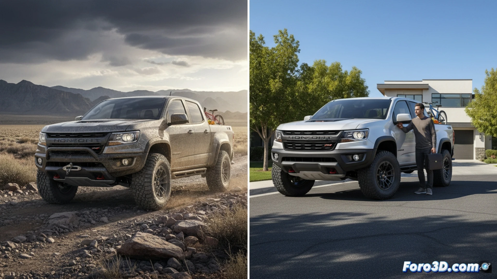 La Chevrolet Colorado ZR2 Bison 2026, imponente y blindada, domina el terreno con sus 33. Una silueta extrema que cuestiona su uso diario en el asfalto.