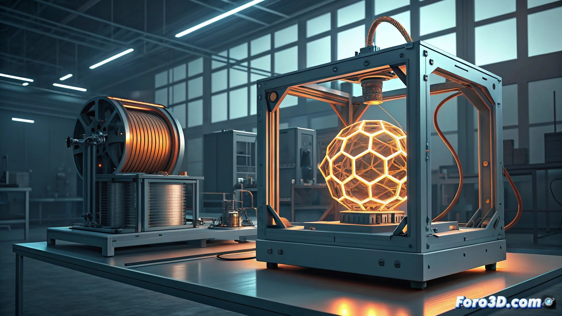 Motor eléctrico con estructura interna compleja tipo panal, fabricado mediante impresión 3D de metal