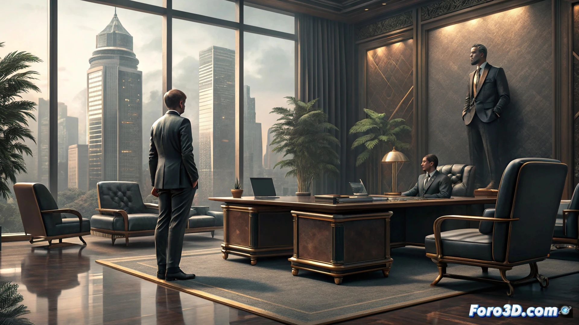 Un desarrollador de Skate, cabizbajo frente a su ordenador, ve un aviso de despido junto a un mapa del juego bloqueado por candados digitales.