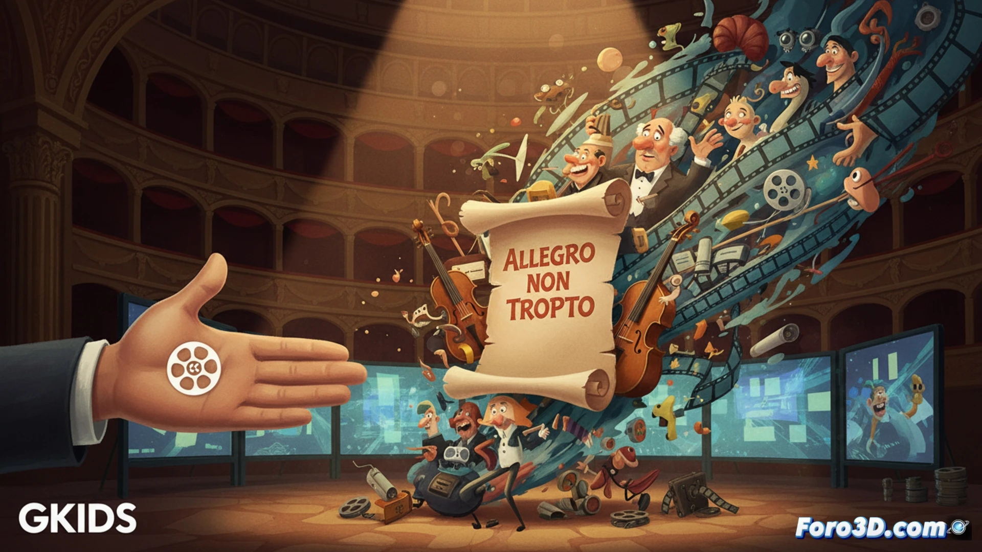 Un plano detalle de la mano de Bozzetto dibujando a su icónico 