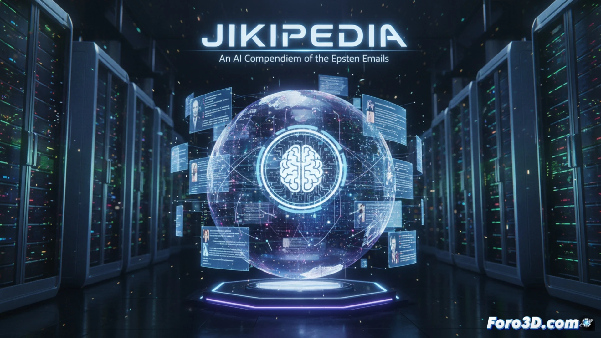 Una página web tipo Wikipedia, con diagramas de red y perfiles, generados por IA a partir de los correos públicos del caso Epstein.