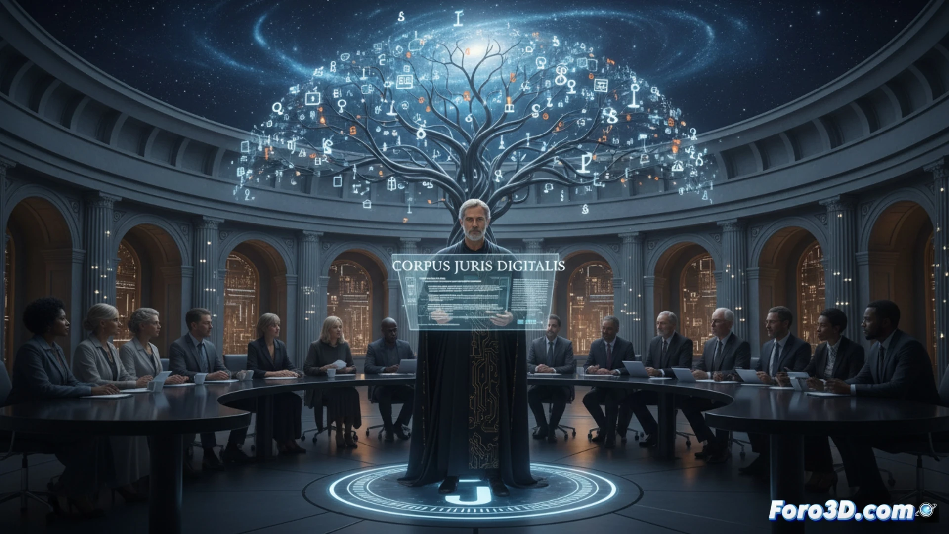 Un emperador romano, con pergamino del 