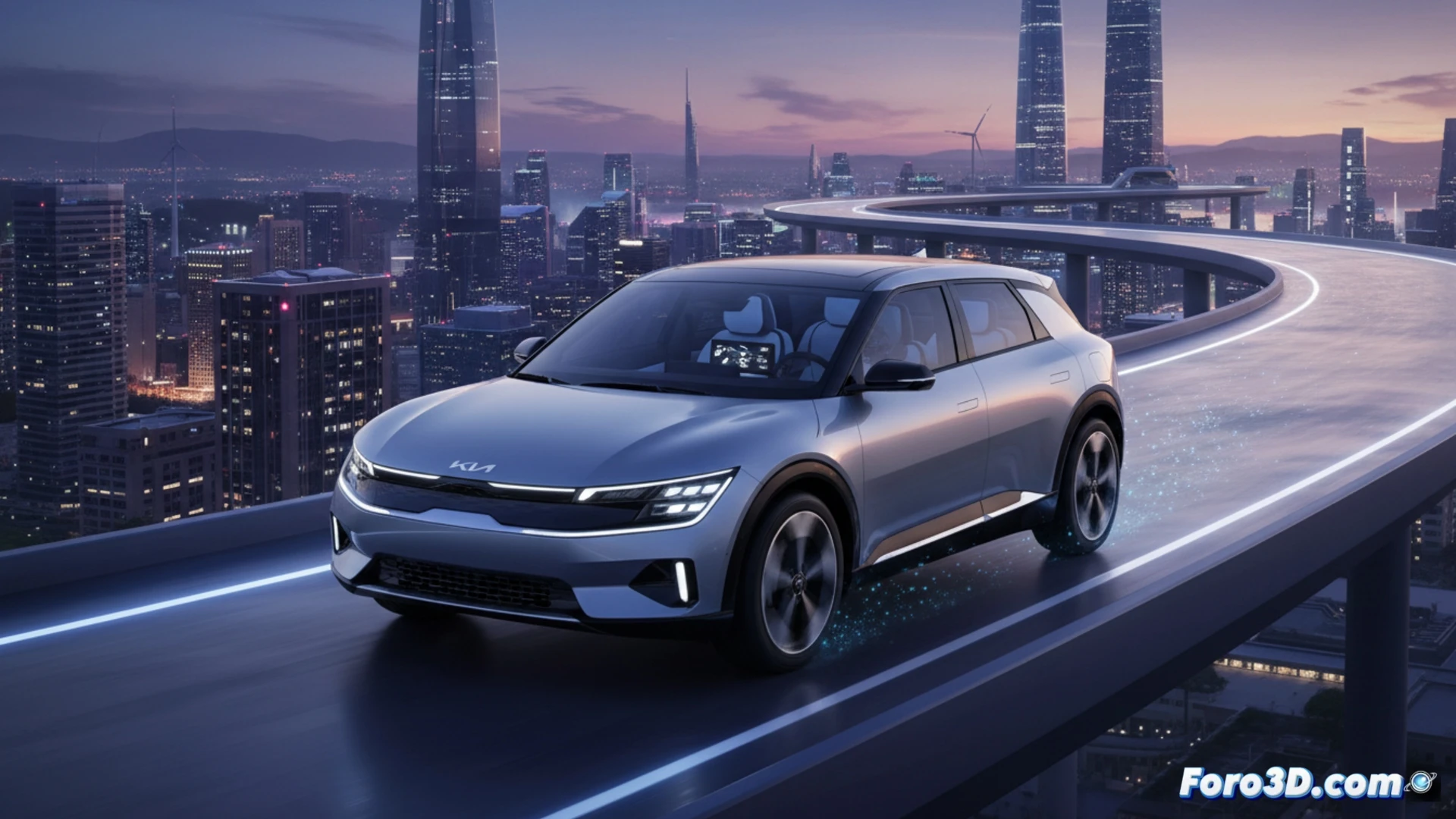 El KIA EV5, un SUV eléctico compacto con 530 km de autonomía y un interior minimalista dominado por dos grandes pantallas digitales.