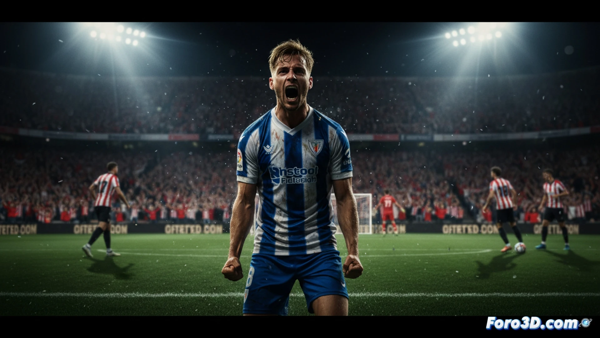 Celebración del gol de la Real Sociedad en el estadio de San Mamés durante el partido de ida de semifinales de la Copa del Rey.