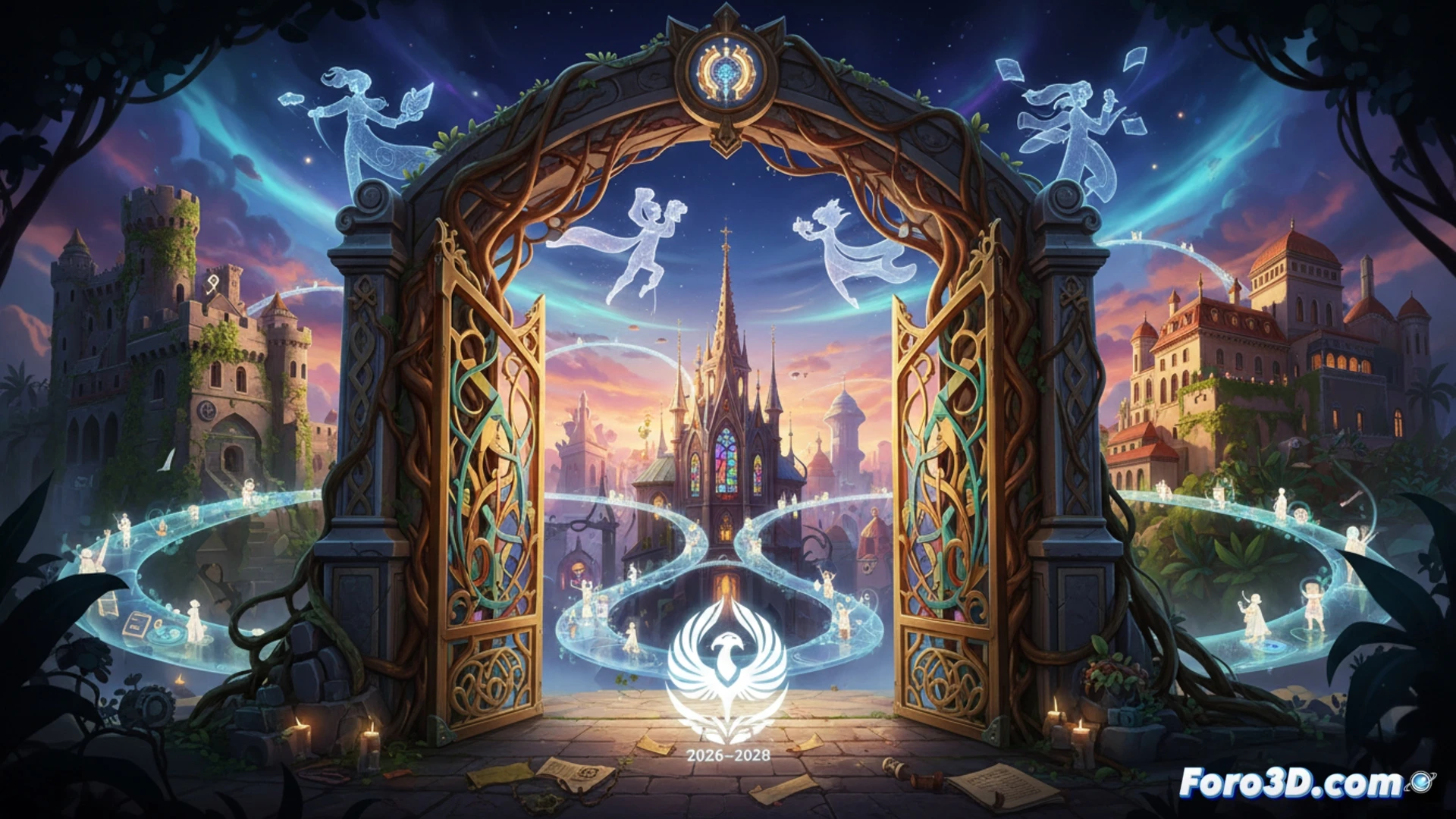 Un grupo diverso de estudiantes trabaja en mesas de animación, rodeados de storyboards y pantallas con bocetos digitales, en un moderno estudio de una universidad europea.