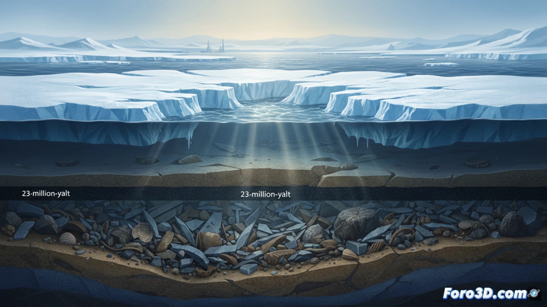 Científicos extraen testigo de sedimento antártico, clave para predecir el futuro colapso de las plataformas de hielo y la subida del nivel del mar.