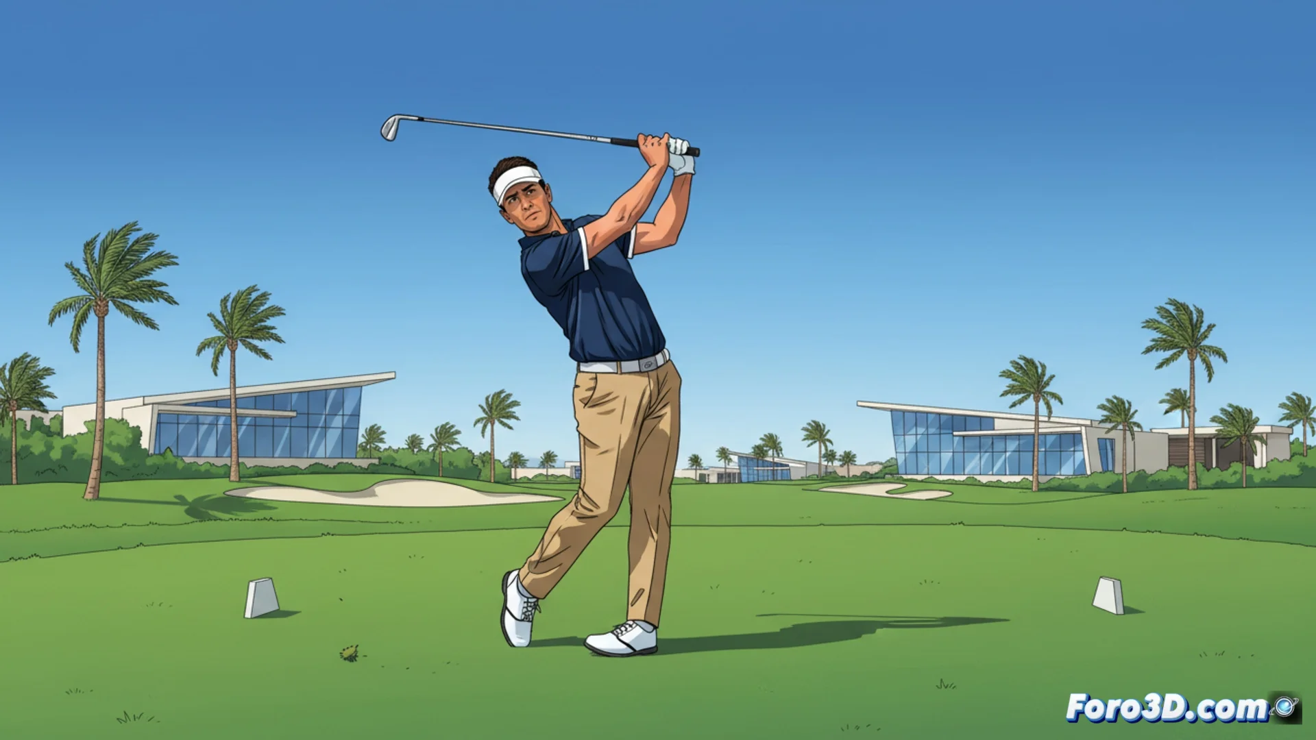 Sergio García concentrado durante su ronda en el Royal Golf Club de Manama, en el torneo de Baréin del DP World Tour.