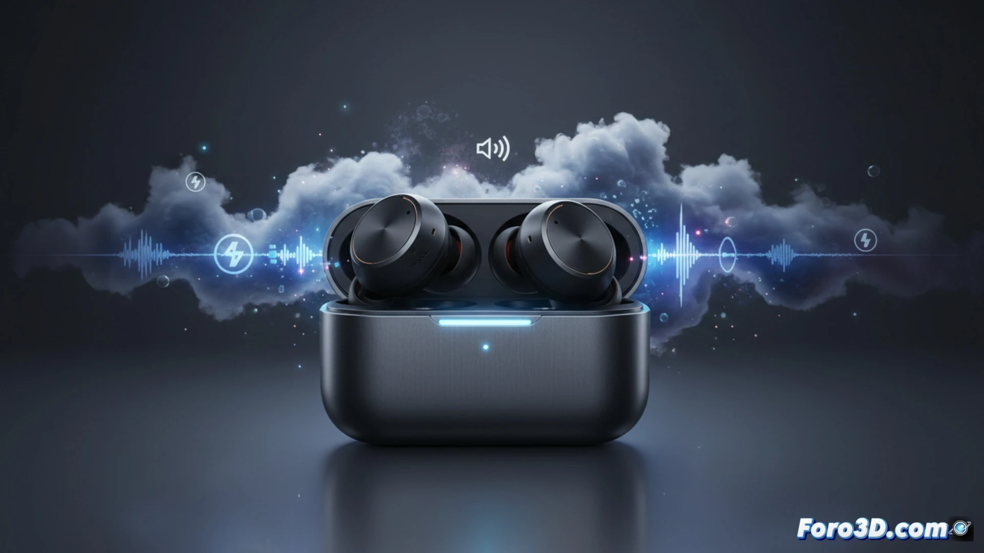 Los nuevos Sony WF-1000XM6, auriculares inalámbricos premium con cancelación de ruido líder, sobre un fondo de diseño minimalista.