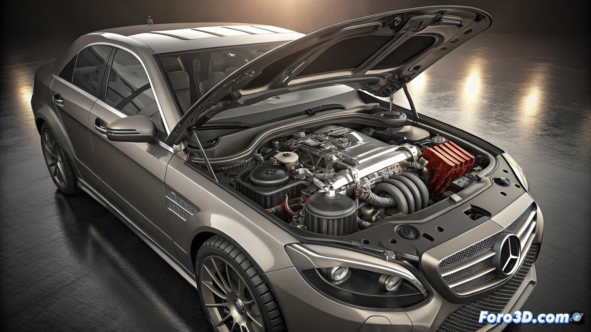 Imagen de un motor diésel moderno junto a una batería eléctrica, simbolizando la estrategia dual de Stellantis en Europa.