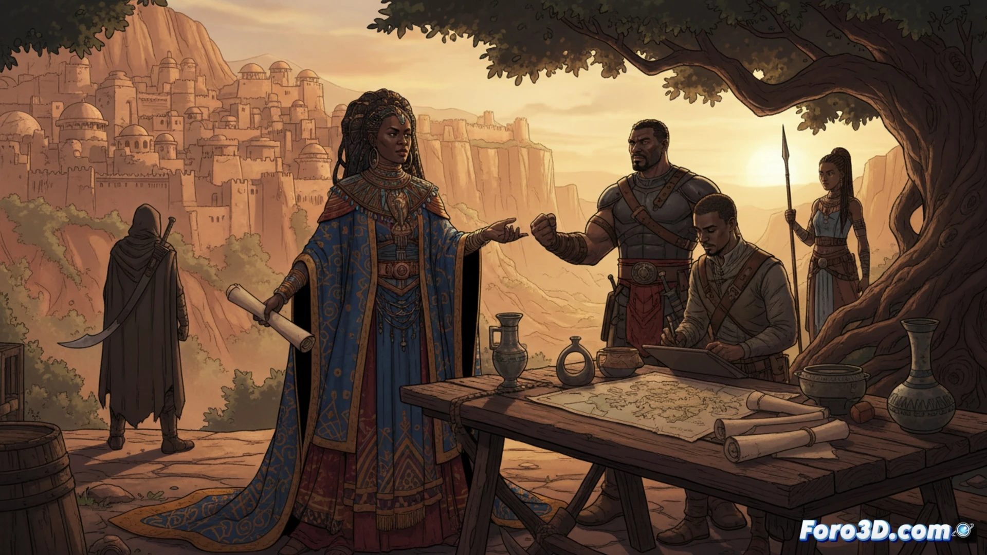 Un guerrero solitario y una huérfana se cruzan en un vasto mundo medieval de inspiración africana, donde la venganza y el destino colisionan.