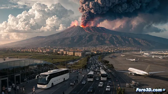 Caos en Catania: Etna cancela vuelos y desvía pasajeros a Palermo