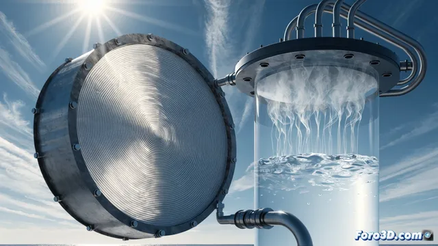 Destilación solar al vacío: agua pura con membrana y calor directo