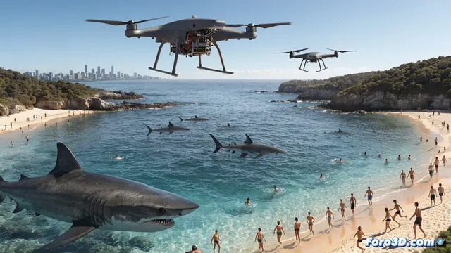 Drones detectan tiburones 73 veces en dos días en playas de Sídney