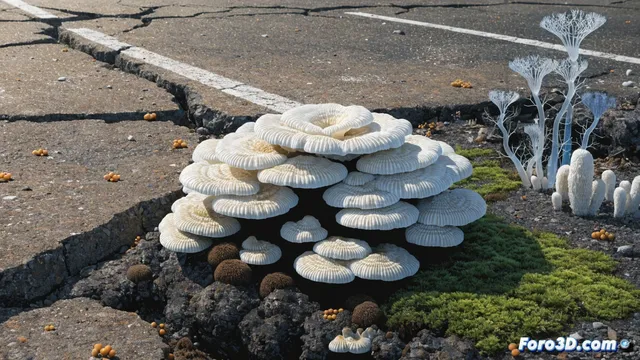 La belleza oculta de los hongos crece en tu estacionamiento
