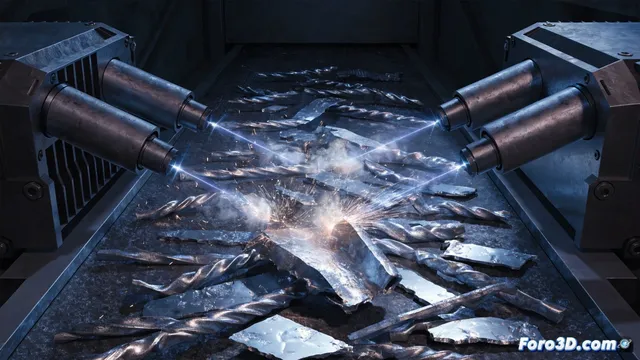 Láseres que identifican metales en chatarra a velocidad de vértigo