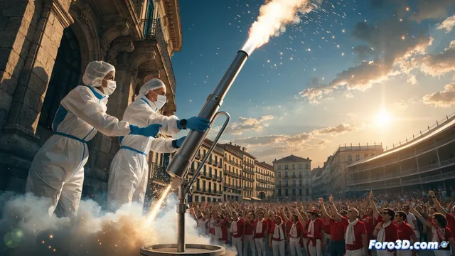 Sanfermines 2024: homenaje sanitario y calor extremo en el chupinazo