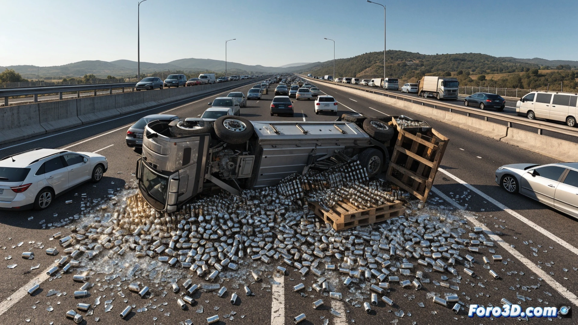 Accidente en AP-7: camión volcado corta la vía y deja 11 km de atasco