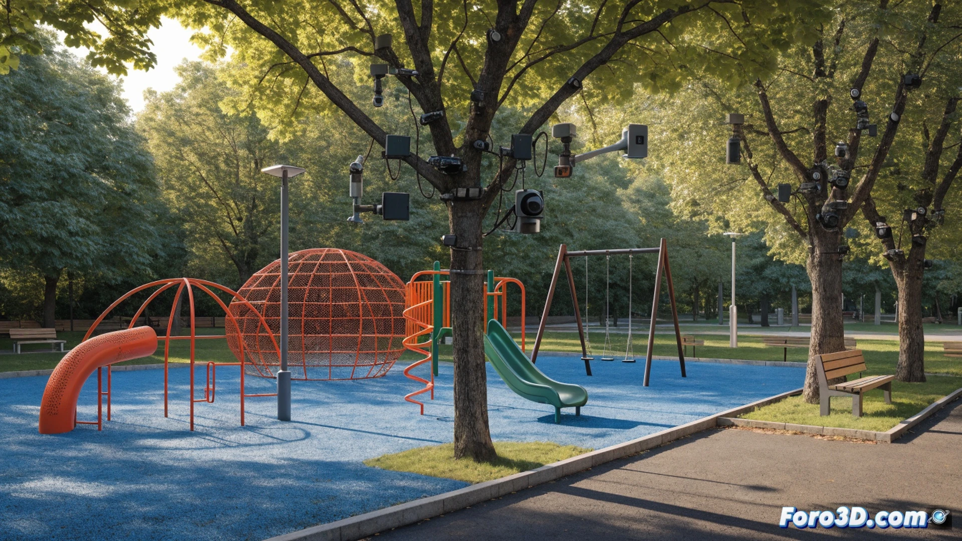 Alcázar renueva el Parque Alces con juegos y control de plagas