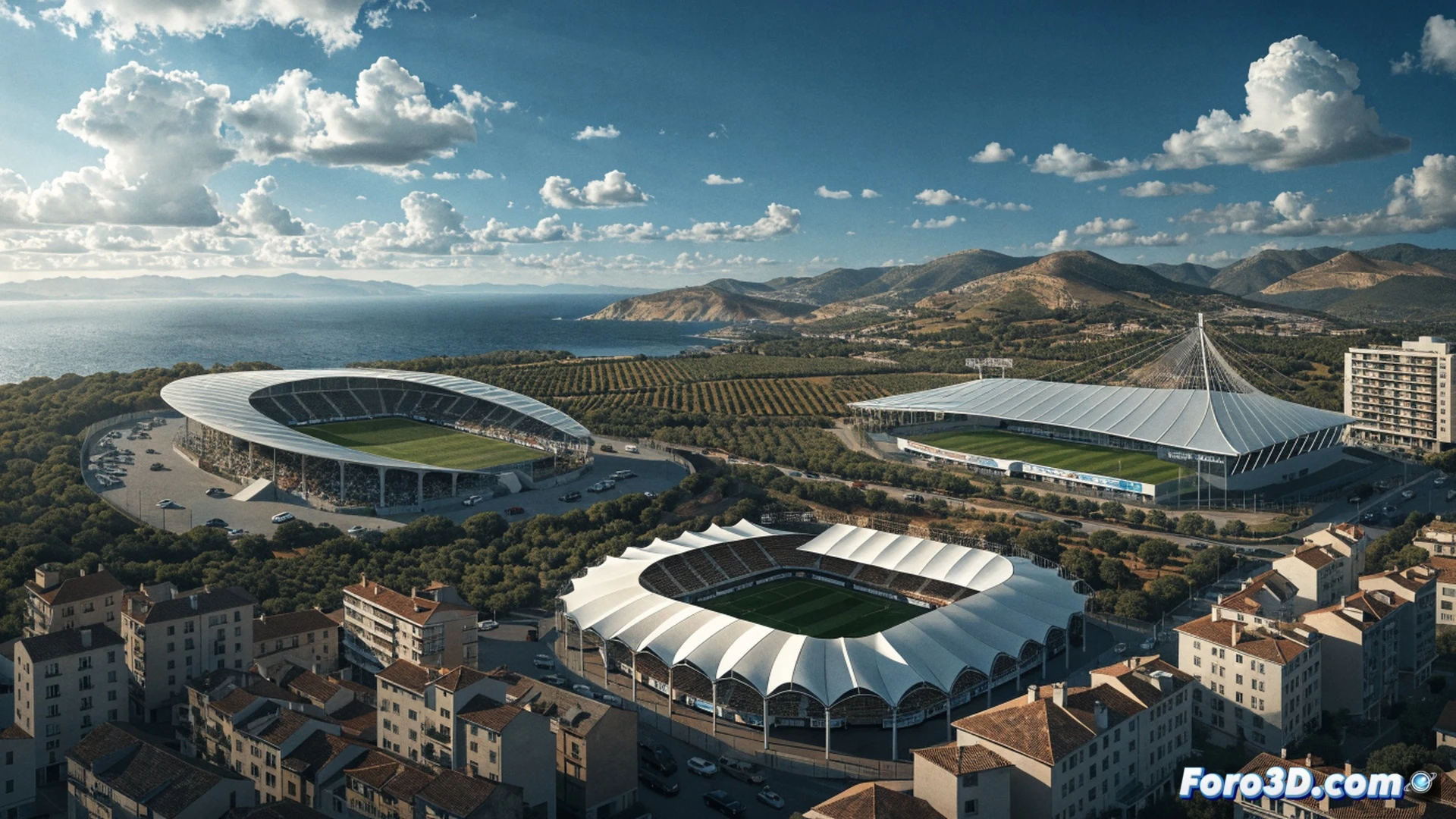 Estadio de fútbol vacío al amanecer con tres camisetas colgadas en un vestuario, un calendario táctico digital iluminado en una tableta sobre un banco, mostrando cinco fechas marcadas con resaltadores de colores, un balón de fútbol en primer plano con una hoja de ruta desplegada junto a un bolígrafo técnico, durante el proceso de planificación de la temporada, estilo cinematográfico hiperrealista, iluminación tenue con focos de estadio filtrándose por la ventana, texturas de césped sintético y sudadera deportiva, profundidad de campo nítida en los elementos tácticos, render técnico fotorealista de alta definición.
