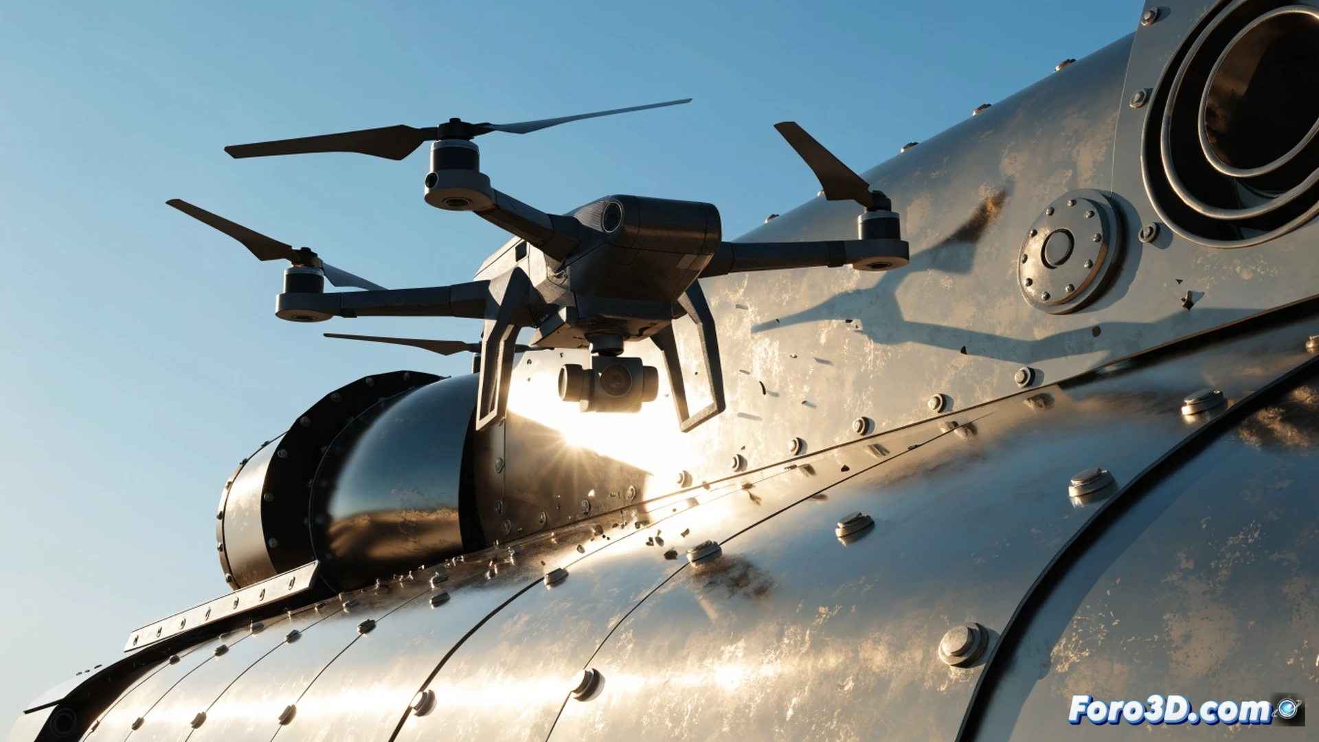 Dron choca en tanque: fallo del sensor óptico por reflejos metálicos
