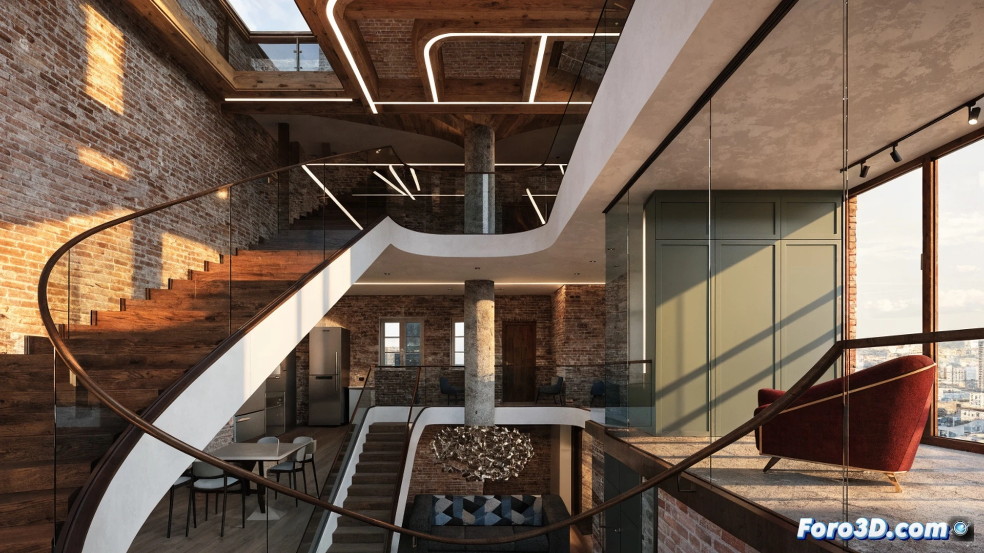 photorealistic architectural visualization, a construction worker installing modern double-glazed window in a brick facade, solar panels being mounted on roof edge, thermal insulation material being unrolled on scaffolding, energy efficiency meter showing green indicators, accessibility ramp being built at entrance, bright daylight illuminating the renovation process, detailed brick texture and mortar joints, safety harness and tools visible, dramatic before-after contrast on one side of building, cinematic lighting with warm afternoon sun, ultra-detailed construction materials, technical illustration style