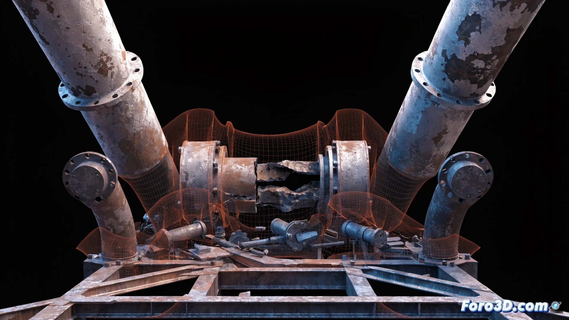 Fatiga estructural en grúa articulada: análisis forense 3D con Metashape y LS-DYNA