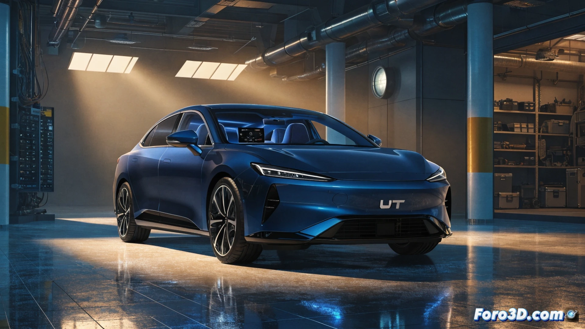 electric sedan parked on Australian roadside, driver’s hand inserting charging plug into front port while dashboard screen displays battery filling animation, expansive interior visible through open door showing premium fabric seats and large central touchscreen, sunlight reflecting off metallic paint, dust particles floating in warm air, realistic engineering visualization, ultra-detailed vehicle body panels, tire texture on asphalt, photorealistic automotive render