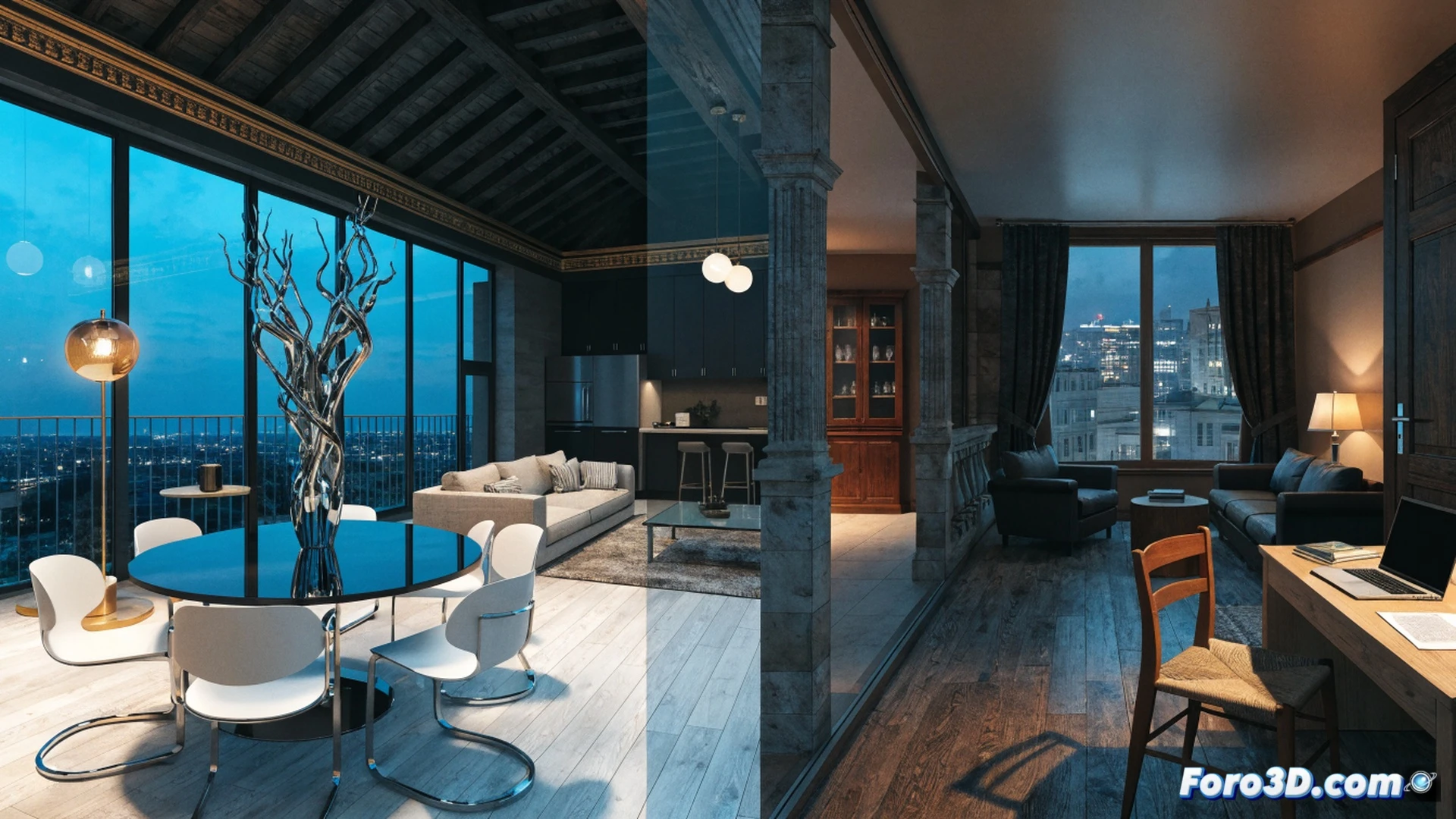 photorealistic technical illustration of a residential building facade being visually divided, left side showing a tourist apartment with a glowing 21% VAT stamp appearing over the door like a digital hologram, right side showing a long-term rental apartment with a key and rental contract icon, a government official holding a tablet with a tax regulation dashboard while a real estate agent points at the building, dramatic sunlight casting shadows, modern urban architecture, ultra-detailed brick texture and window reflections, cinematic lighting with warm orange and cool blue contrast, engineering visualization style, action of regulatory enforcement being demonstrated