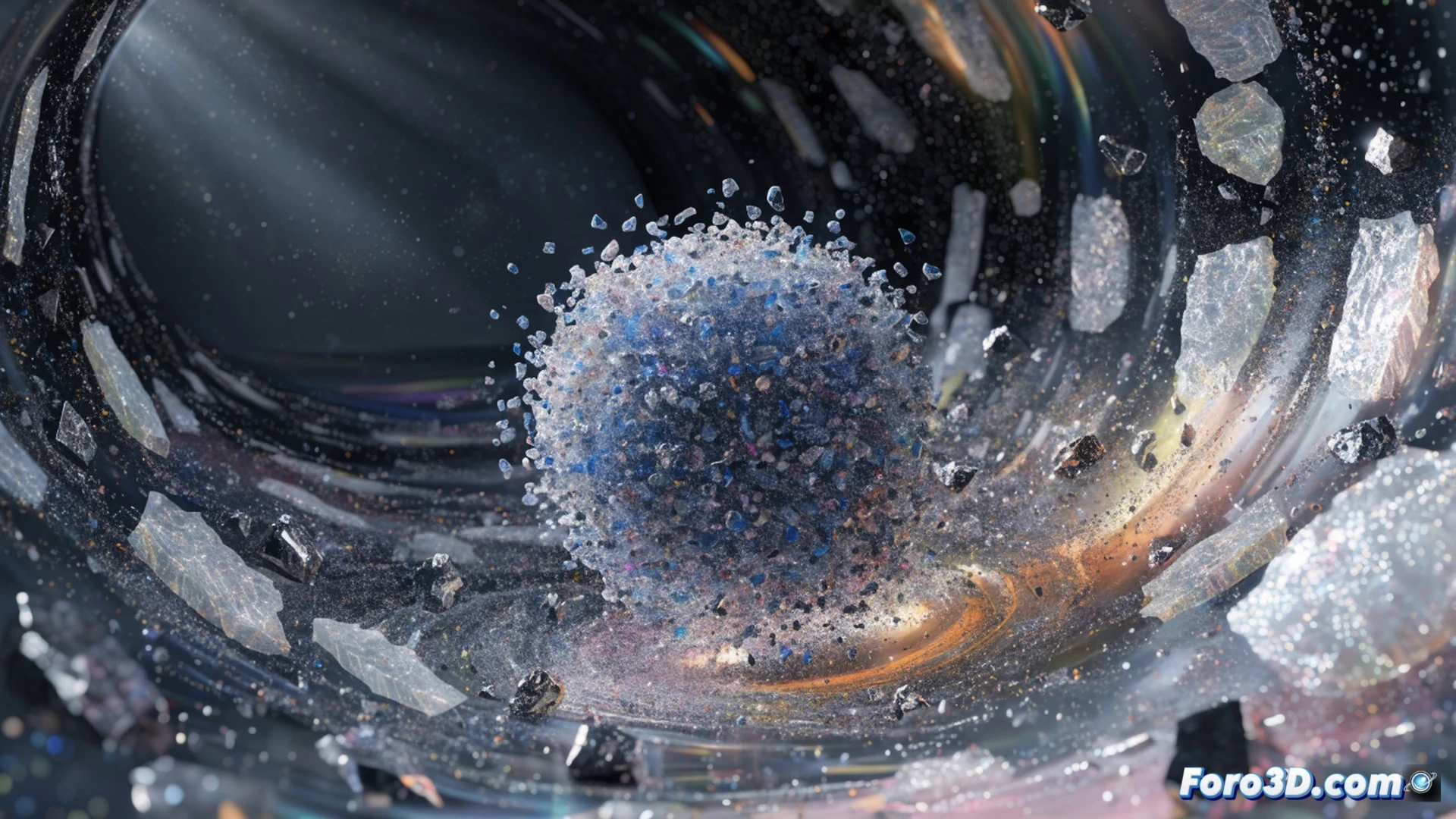 cross-section view of a washing machine drainage pipe during operation, magnetic fluid flowing through a transparent cartridge device, microplastic fibers being trapped by magnetic fields while water passes through, glowing blue magnetic nanoparticles capturing colorful synthetic fibers, technical engineering visualization with cutaway components, stainless steel housing, rubber gaskets, flow direction arrows implied by particle motion, realistic industrial lighting, photorealistic product render, detailed internal mechanism showing magnetic coils and filter mesh, clean white background with subtle gradient, high-contrast macro shot of the filtration process