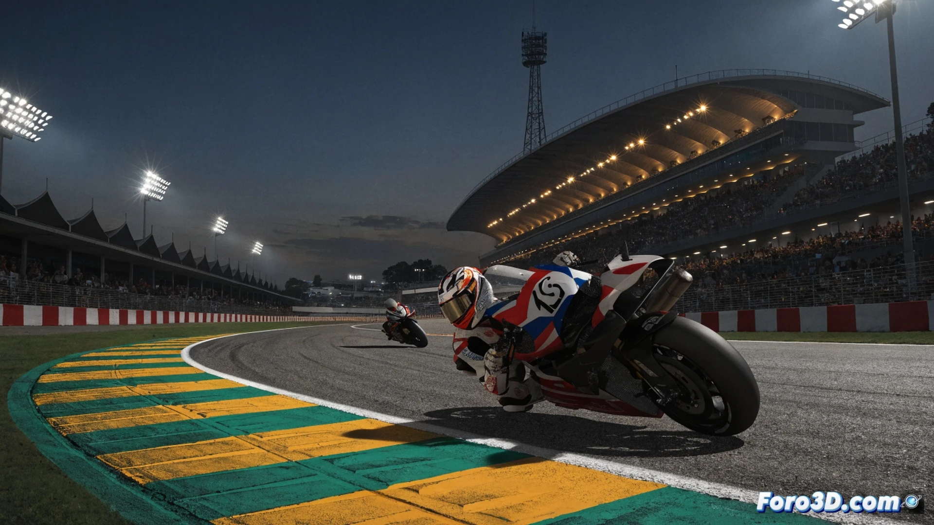 MotoGP pit lane at Sepang International Circuit during contract renewal announcement, race mechanics adjusting tire pressure sensors on a sleek prototype motorcycle, carbon fiber fairings reflecting harsh tropical sunlight, digital timing screens displaying 2031 countdown, blurred motion of bikes on track behind, technical data cables snaking across concrete floor, engineering visualization with photorealistic detail, dramatic shadows from overhead canopy, metallic engine components gleaming with oil residue, hyper-detailed mechanical textures, cinematic composition